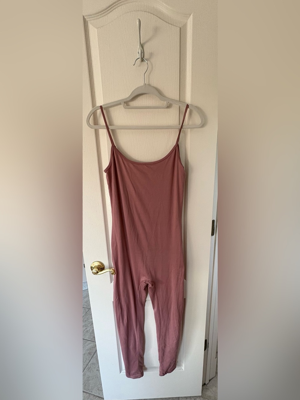 Bumpsuit Mauve Strappy maternity Jumpsuit